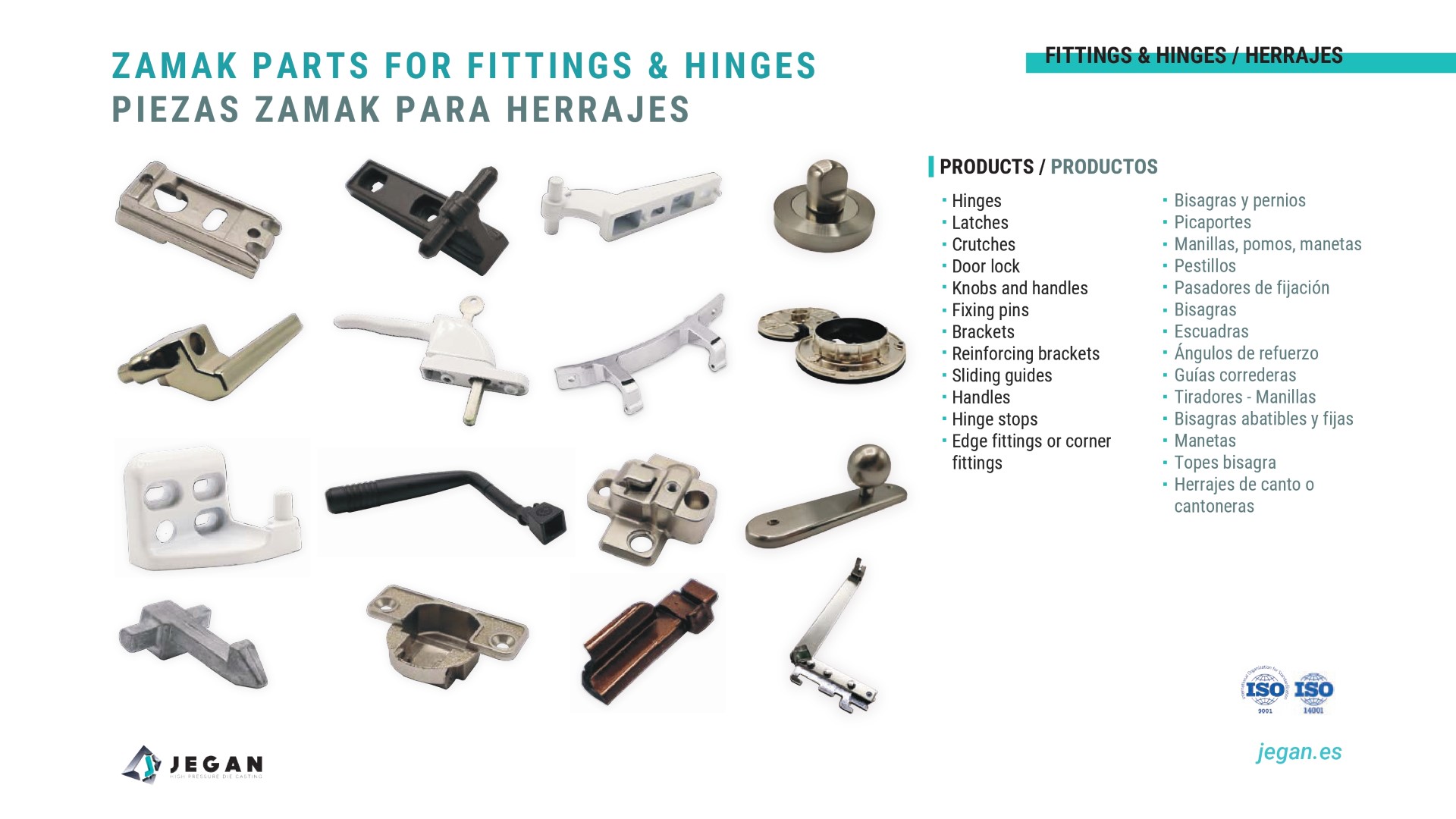 zamak parts for fittings hinges